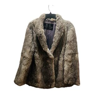 Vintage ECHT PELZ Fur Grey Jacket | Size M | MCM Glamour Fashion